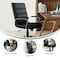 Flash Furniture Contemporary Chair Black Mid-Back Exec Chair, Fixed Arms, 18-1/4" to 22-1/4" Height GO-2286M-BK-GG - alternate 4